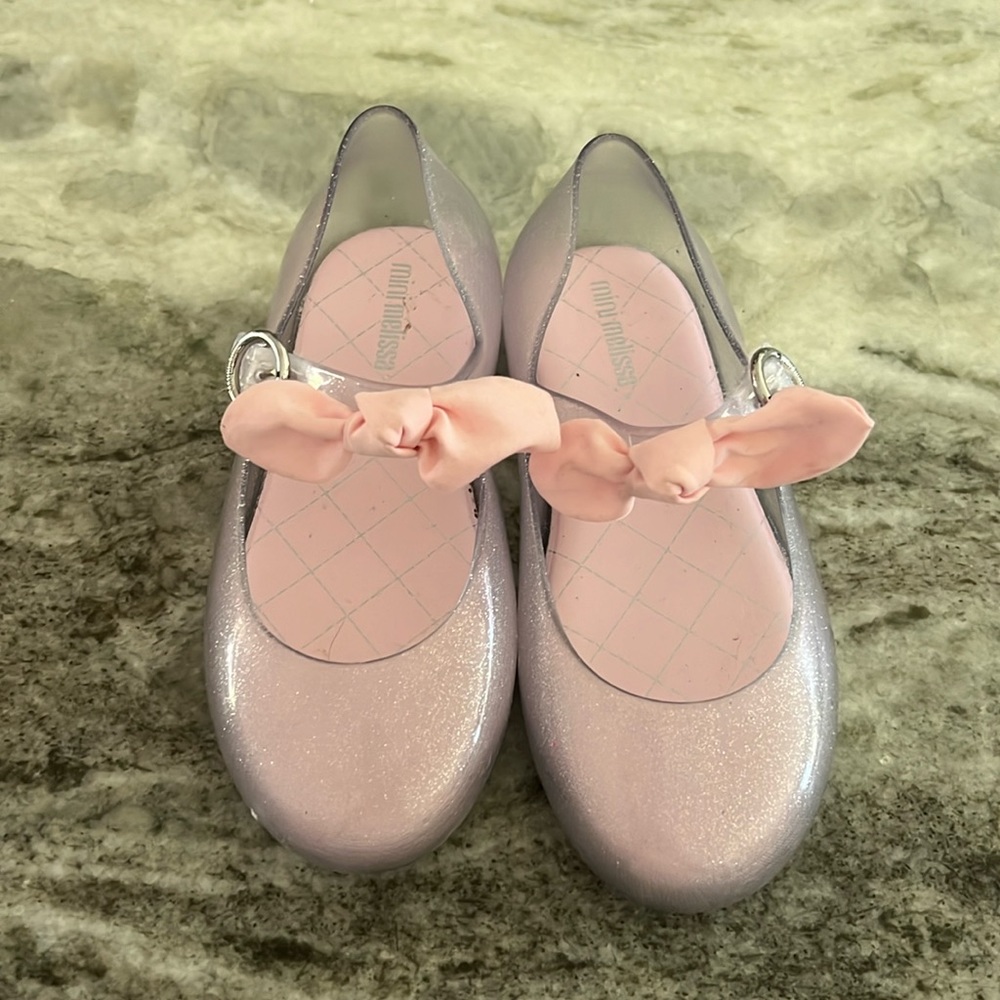 Mini Melissa Glitter Jelly Shoes Size 10